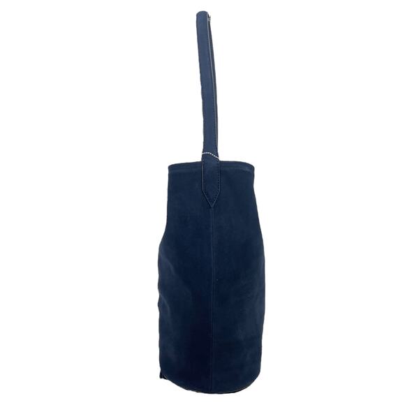 J. Crew Berkeley Bucket Bag in Suede Darkest Indigo Blue - Picture 5 of 11